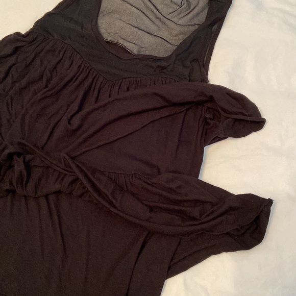 Layered slinky ruffle 3 tier sheer cut tank tunic super chic and fancy blouse - Picture 5 of 7